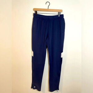 Holloway Ladies Athletic Pull On NavyBlue Pant Elastic Waist Zipper Ankle Medium